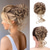 cheap Chignons-Messy Bun Hair Piece Scrunchie Tousled Updo Hair Extensions Hair Bun Curly Wavy Ponytail Synthetic Chignon for Women Girls