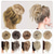 cheap Chignons-Messy Bun Hair Piece Scrunchie Tousled Updo Hair Extensions Hair Bun Curly Wavy Ponytail Synthetic Chignon for Women Girls