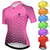 cheap Women&#039;s Jerseys-Women&#039;s Cycling Jersey Short Sleeve Bike Jersey Top with 3 Rear Pockets Mountain Bike MTB Road Bike Cycling Breathable Quick Dry Moisture Wicking Reflective Strips Violet Yellow Pink Graphic Sports