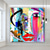 cheap People Paintings-Handmade Oil Painting Canvas Wall Art Decoration Nordic Fashion Graffiti Art Color Figures for Home Decor Rolled Frameless Unstretched Painting