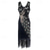 cheap Dresses-The Great Gatsby Peacock Flapper Dress Retro Vintage Roaring 20s 1920s Cocktail Dress Women&#039;s Sequins Tassel Fringe Costume Cosplay Formal Evening Sleeveless Midi Dress