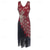 cheap Dresses-The Great Gatsby Peacock Flapper Dress Retro Vintage Roaring 20s 1920s Cocktail Dress Women&#039;s Sequins Tassel Fringe Costume Cosplay Formal Evening Sleeveless Midi Dress
