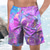 ieftine Pantaloni de Plajă-Bărbați Pantaloni Scurti Ușor Uscare rapidă Pantaloni Scurti Surfing Plajă Plisat Gradiant Imprimat Primăvară Vară