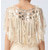 cheap Shawls &amp; Wraps-1920s Shawl Wraps Sequin Beaded Evening Cape Bridal Shawl Bolero Flapper Cover Up The Great Gatsby Retro Vintage Roaring 20s