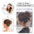 cheap Chignons-Messy Bun Hair Piece Scrunchie Tousled Updo Hair Extensions Hair Bun Curly Wavy Ponytail Synthetic Chignon for Women Girls