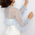 economico impacchi per gli invitati al matrimonio-Bolero in rete Manica lunga a sbuffo Ruffles Vedere attraverso Coprire Shrug Tulle Bolero Abbigliamento da sposa Organza Ospite di nozze Moda Wrap da donna Protezione solare Tutto abbinato Primavera