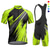 cheap Men&#039;s Clothing Sets-Men&#039;s Cycling Jersey with Bib Shorts Short Sleeve Mountain Bike MTB Road Bike Cycling Yellow Red Blue Geometic Bike Clothing Suit 3D Pad Breathable Quick Dry Back Pocket Polyester Spandex Sports