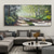 abordables Peintures paysages-peinture à l&#039;huile faite à la main toile art mural décor abstrait peinture de forêt verte peinture de paysage originale pour la décoration intérieure avec cadre étiré / sans peinture de cadre