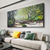 abordables Peintures paysages-peinture à l&#039;huile faite à la main toile art mural décor abstrait peinture de forêt verte peinture de paysage originale pour la décoration intérieure avec cadre étiré / sans peinture de cadre