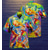 halpa Havaiji-paidat-Miesten Paita Havaiji paita Graafiset tulosteet Papukaija Lehdet Sänkyjen avaus Musta Keltainen Musta / Ruskea Rubiini Laivaston sininen Kausaliteetti Havaijilainen Lyhythihainen Painike alas Painettu