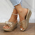 cheap Vacation Sandals-Women&#039;s Slippers Platform Sandals Plus Size Beach Slippers Daily Beach Solid Color Summer Flat Heel Peep Toe Classic Casual Faux Leather PU Loafer Silver Gold