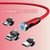 cheap Cell Phone Cables-5A Magnetic Multi Charging Cable 3.3ft 6.6ft USB A to Lightning / micro / Type C Fast Charging 3 in 1 540° Rotating Phone Charger Nylon Braided USB Cable For IPhone/Micro USB/Type C Device