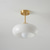 cheap Flush Mounts &amp; Semi Flush Mounts-Vintage Ceiling Lights,Retro Glass Chandelier,Flush Mount Chandelier Light,Unique Brass Chandelier Dining