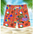 baratos camisas rash guard e ternos rash guard-Homens Bermuda de Surf Leve Secagem Rápida Bermuda de Surf Surfe Praia Xadrez Gradiente Estampado Verão Primavera