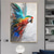 cheap Animal Paintings-Oil Painting 100% Handmade Hand Painted Wall Art On Canvas Colorful Animal Abstract Parrot Bird Home Decoration Decor Rolled Canvas No Frame Unstretched