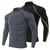 abordables Tops running-Arsuxeo - Camiseta de compresión de capa base para hombre, 2 unidades, cuello alto, manga larga, para correr