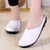 billige Slip-ons og loafers til kvinner-Dame Flate sko Tøfler Store størrelser Hvite sko Loafer muldyr utendørs Daglig Helfarge Sommer Flat hæl Rund Tå Fritid Komfort minimalisme Fuskelær PU Tøfler Måneskinn Svart Hvit