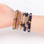 billiga Bärbara tillbehör-bohemiskt armband dam imitation agat legering tofs flerfärgad kristall glasyr armband set mode europeiska och amerikanska smycken