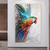 cheap Animal Paintings-Oil Painting 100% Handmade Hand Painted Wall Art On Canvas Colorful Animal Abstract Parrot Bird Home Decoration Decor Rolled Canvas No Frame Unstretched