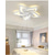 economico Ventilatore da soffitto con luci-Ventilatori A Soffitto A Led Dimmerabili Con Telecomando A Forma Di Fiore Design Da Incasso A Soffitto Con Paralume In Acrilico Lampadario Camera Da Letto Soggiorno