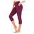 cheap Yoga Leggings &amp; Tights-Women&#039;s Capri Leggings Side Pockets Tummy Control Butt Lift High Waist Yoga Fitness Gym Workout Bottoms Black White Burgundy Spandex Sports Activewear High Elasticity Skinny