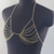 economico Accessori danza-Accessori danza e ballo Costumi di danza Abbiglimamento balli esotici Reggiseni Con diamantini Lustrini Catene in metallo Per donna Prestazioni Addestramento Senza maniche Alto Lega