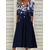 economico Abito Floreale-Abito Midi da Donna Abito Tunica Floreale con Tasche Scollo a V Abito Midi Elegante alla Moda per Appuntamenti Quotidiani Manica Mezzo Estate Primavera