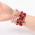 billiga Bärbara tillbehör-bohemiskt armband dam imitation agat legering tofs flerfärgad kristall glasyr armband set mode europeiska och amerikanska smycken