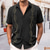 cheap Street-Men&#039;s Cotton Linen Shirt Guayabera Shirt Summer Shirt Beach Shirt Print Vacation Daily White Khaki Light Grey Short Sleeve Turndown Summer Clothing Apparel Front Pocket