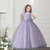 cheap Flower Girl&#039;s Dresses-Kids Girls&#039; Flower Girl Dress Party Dress Solid Color Flower Sleeveless Performance Wedding Party Tie Knot Elegant Princess Polyester Maxi Tulle Dress Summer Spring 3-12 Years Pink Wine Royal Blue