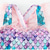 cheap Girls&#039; Costumes-The Little Mermaid Ariel Mermaid Swimwear Bikini Swimsuits Active Sweet Movie Cosplay for Girls&#039; Kid&#039;s