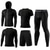 זול בגדי אימון-אימונית גברים 5 חלקים חליפת טרנינג אתלטית נושמת מנדפת לחות רכה כושר ריצה ריצה בגדי ספורט פעילים בגדי ספורט בצבע אחיד שחור