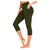 cheap Yoga Leggings &amp; Tights-Women&#039;s Capri Leggings Side Pockets Tummy Control Butt Lift High Waist Yoga Fitness Gym Workout Bottoms Black White Burgundy Spandex Sports Activewear High Elasticity Skinny