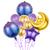 cheap Photobooth Props-Ramadan Festival EID MUBARAK Aluminum Film Balloon Set Star Moon Decorative Arrangement Gurban Balloon Muslim