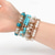 billiga Bärbara tillbehör-bohemiskt armband dam imitation agat legering tofs flerfärgad kristall glasyr armband set mode europeiska och amerikanska smycken