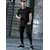 זול בגדי אימון-אימונית גברים 5 חלקים חליפת טרנינג אתלטית נושמת מנדפת לחות רכה כושר ריצה ריצה בגדי ספורט פעילים בגדי ספורט בצבע אחיד שחור