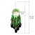 cheap Dreamcatcher-Life Of Tree Green Dream Catcher Handmade Gift Feather Hook Wind Chime Ornament Wall Hanging Decor Art Boho Style 16*70cm