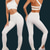 billiga Yoga Leggings &amp; Tights-Dam Yoga leggings Delad Magkontroll Rumplyft Snabb tork Yoga Kondition Gymträning Underdelar Svart Vit Armégrön sporter Sportkläder Elastisk Mager