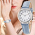 baratos Relógios Quartz-Presente para o Dia das Mães para Mulheres Relógio de Quartzo com Movimento Japonês Facil de Ler Números Árabes Mostrador Simples Pulseira de Couro PU Relógio Feminino