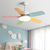 olcso Mennyezeti ventilátoros lámpák-beltéri kültéri mennyezeti ventilátorok világítással 16,4&quot; LED-es szabályozható mennyezeti ventilátor otthonra távirányítós leeresztőrúddal 3000k-6500k gyerekszobába nappali hálószoba