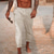Χαμηλού Κόστους λινό παντελόνι-Ανδρικά Λευκά παντελόνια Παντελόνια Καλοκαίρι παντελόνι Κορδόνι Ελαστική μέση Σκέτο Άνεση Αναπνέει Καθημερινά Παραλία Μείγμα Λινό / Βαμβάκι Μοντέρνα Απλός Μαύρο Λευκό Μικροελαστικό