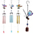 cheap Dreamcatcher-1pc Butterfly Painted Wind Chime Outdoor Handicraft Glow In The Night Hanging Ornament For Window Balcony Garden Decor