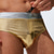 cheap Men&#039;s Swim Briefs-Men&#039;s Swimwear Swim Shorts Swim Briefs Drawstring Plain Breathable Soft Outdoor Casual Daily Hawaiian Stylish Silver Gold Micro-elastic