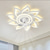 economico Ventilatore da soffitto con luci-Ventilatori A Soffitto A Led Dimmerabili Con Telecomando A Forma Di Fiore Design Da Incasso A Soffitto Con Paralume In Acrilico Lampadario Camera Da Letto Soggiorno