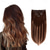 cheap Clip in Hair Extensions-5 Pieces 14 Remy Clip in Hair Extensions Human Hair Chocolate Brown to Honey Blonde Highlight Brown Ombre - Silky Straight Short Thick Real Hair Extensions for Women