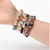 billiga Bärbara tillbehör-bohemiskt armband dam imitation agat legering tofs flerfärgad kristall glasyr armband set mode europeiska och amerikanska smycken
