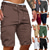 billige Klassisk-Herre Cargoshorts Treningsshorts Casual shorts Snorer Multi lomme Ensfarget Komfort Anvendelig utendørs Daglig Gatemote Fritid Militærgrønn Svart Mikroelastisk
