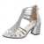 cheap Women&#039;s Sandals-Women&#039;s Gold Strappy Block Heel Sandals with Rhinestone Detailing, Sparkly Open Toe Party Shoes for Weddings, Evening Events, and Formal Occasions