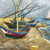 cheap Famous Paintings-Handmade Oil Painting Canvas Wall Art Decoration Van Gogh  Impression Famous Painting Starry Sky Over The Rhone for Home Decor Rolled Frameless Unstretched Painting