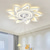 economico Ventilatore da soffitto con luci-Ventilatori A Soffitto A Led Dimmerabili Con Telecomando A Forma Di Fiore Design Da Incasso A Soffitto Con Paralume In Acrilico Lampadario Camera Da Letto Soggiorno
